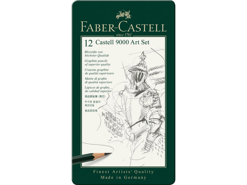 Creion grafit hexagonal Artă Castell 9000 Faber-Castell 12 buc/set