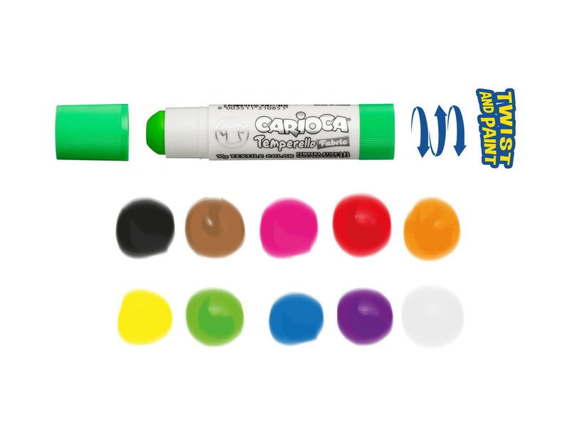 Creion-tempera Temperello Fabric Carioca 10/set