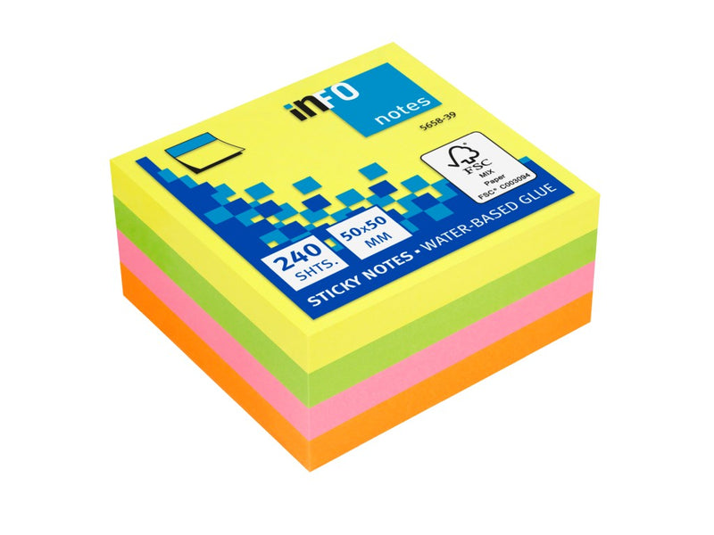 Notes adeziv cub briliant 50 x 50 mm - 240 file - 5658-39