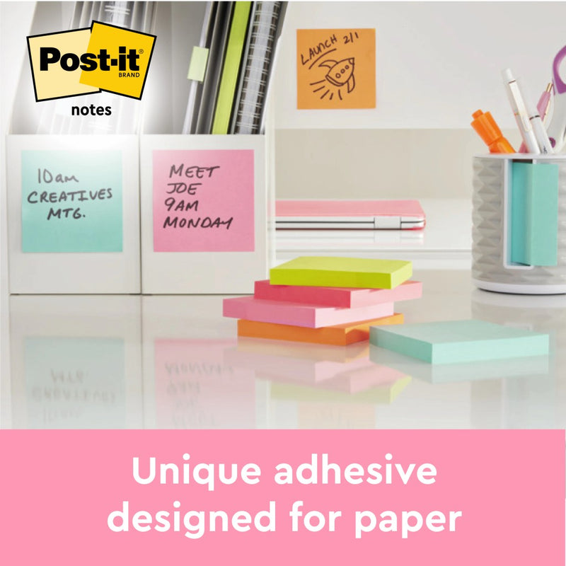 Notes adeziv 76 x 76 mm 450 file cub neon Post-it 3M