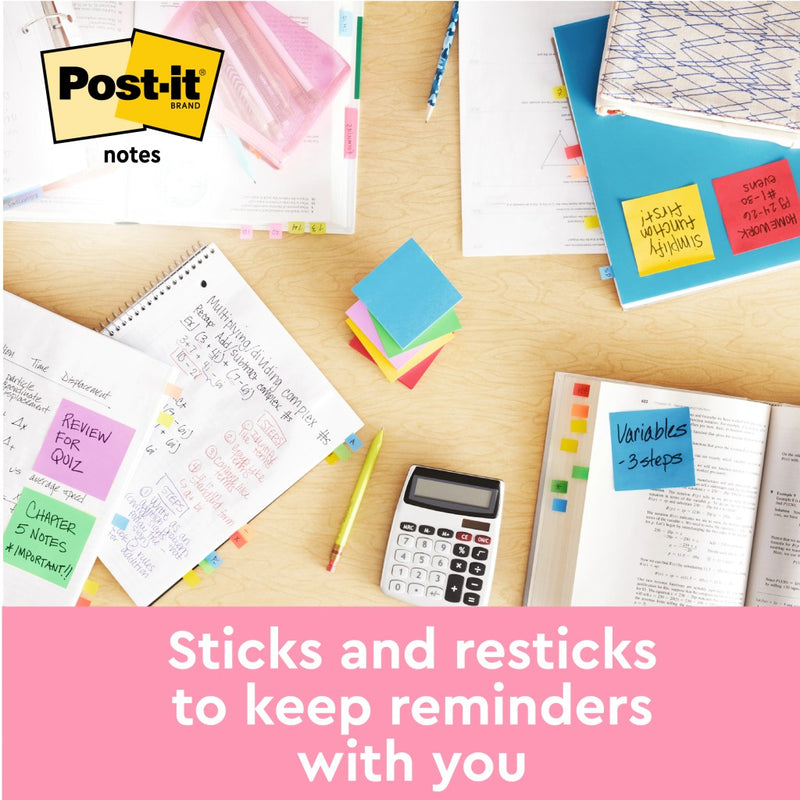 Notes adeziv 76 x 76 mm 450 file cub neon Post-it 3M
