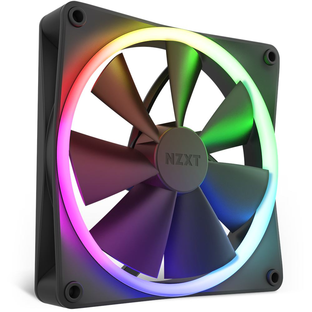 NZXT F140 RGB ház hűtő ventilátor 14cm fekete (RF-R14SF-B1) (RF-R14SF-B1)-0