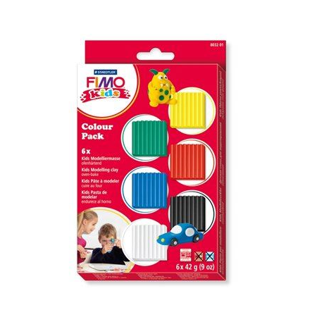 FIMO "Kids Color Pack" gyurma készlet 6x42g égethető 6 alapszín (8032 01) (8032 01)-0
