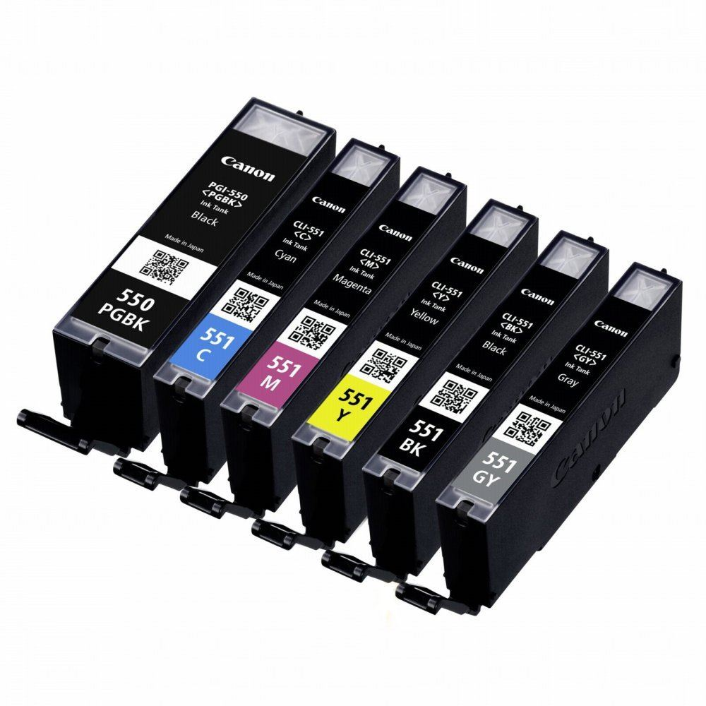 Canon PGI-550/CLI-551 PGBK/C/M/Y/BK/GY Multipack tintapatron (6496B005) (6496B005)-0