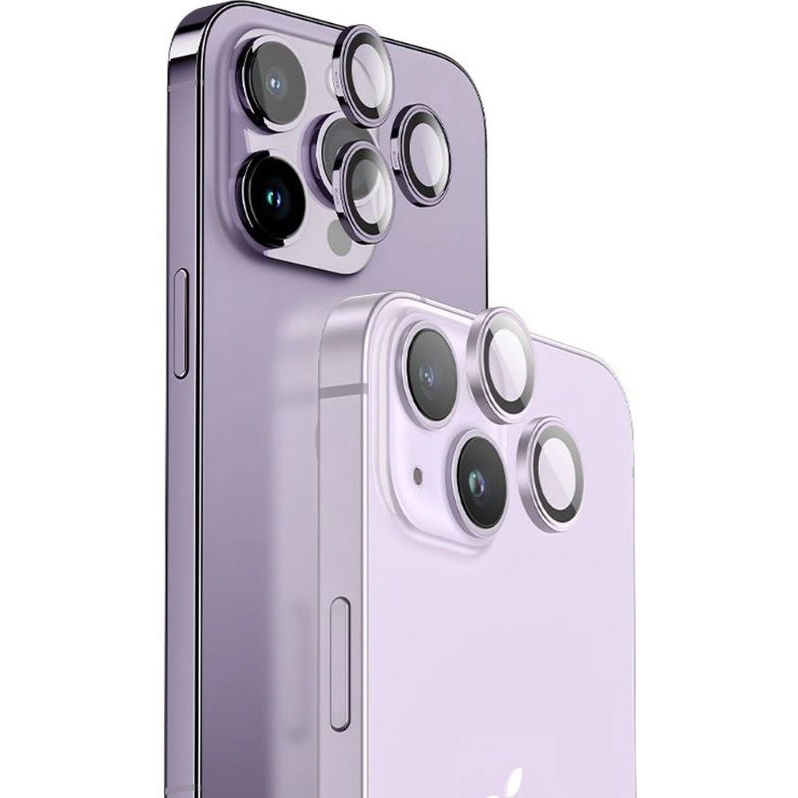 Blueo Sapphire Crystal Stainless Steel iPhone 15 Pro Max kamera védő fólia - fekete (BSCL-I15PROM-BLACK)-0