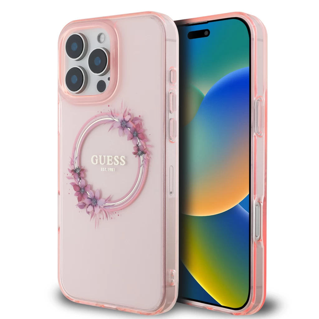 Guess tok Pink Apple iPhone 16 Pro készülékhez GUHMP16LHFWFCP (130389)-0