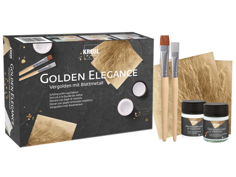 KREUL Gilding with Leaf Metal Set Golden Elegance