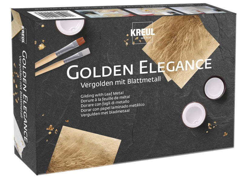 KREUL Gilding with Leaf Metal Set Golden Elegance