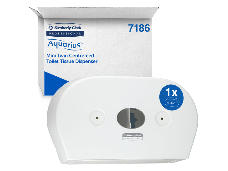 Dispenser hârtie toaletă Roll Control Aquarius Kimberly Clark Centrefeed Roll - Alb