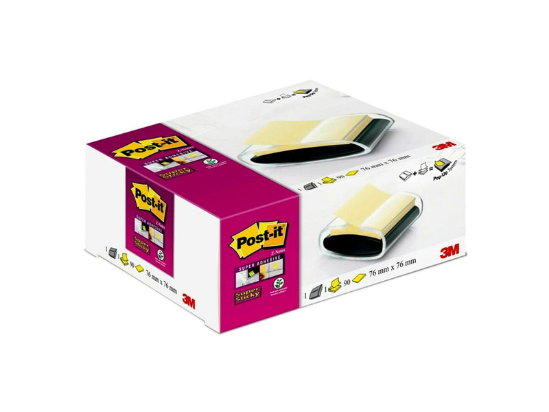 Dispenser cu notițe adezive Super Sticky™ Z PRO, 76 x 76 mm, 90 file, Post-it 3M