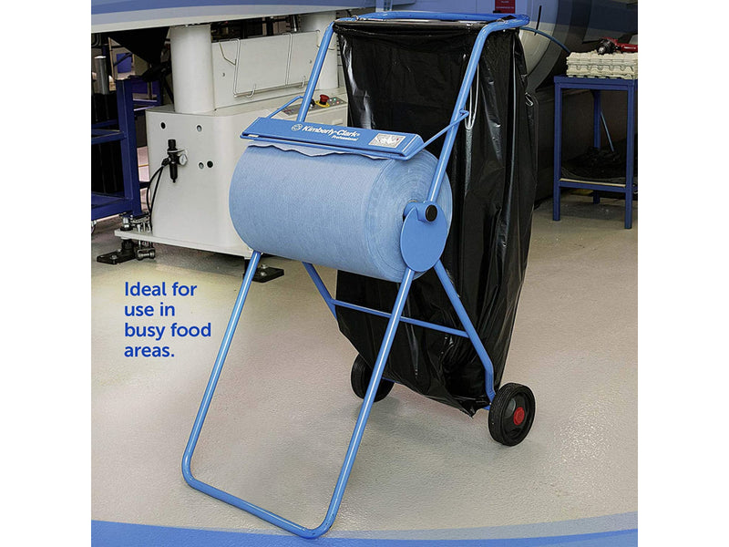 Dispenser Stativ Mobil KIMBERLY-CLARK PROFESSIONAL pentru Lavete Rolă Mare, Albastru