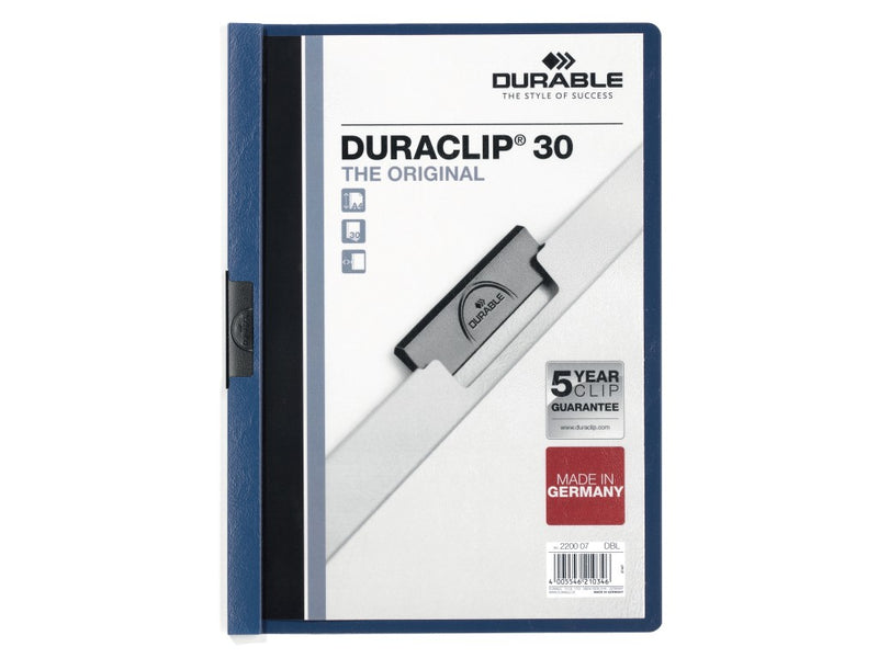 Dosar din PVC cu clemă metalică Duraclip Original 30 Durable