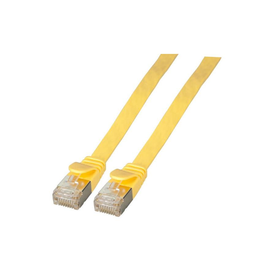 EFB RJ45 Flachpatchkabel U/FTP, Cat.6A, PVC, 1,5m, gelb (K5545GE.1,5)-0