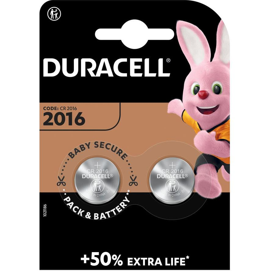 Duracell Batterie Knopfzelle CR2016 3.0V Lithium 2St. (203884)-0