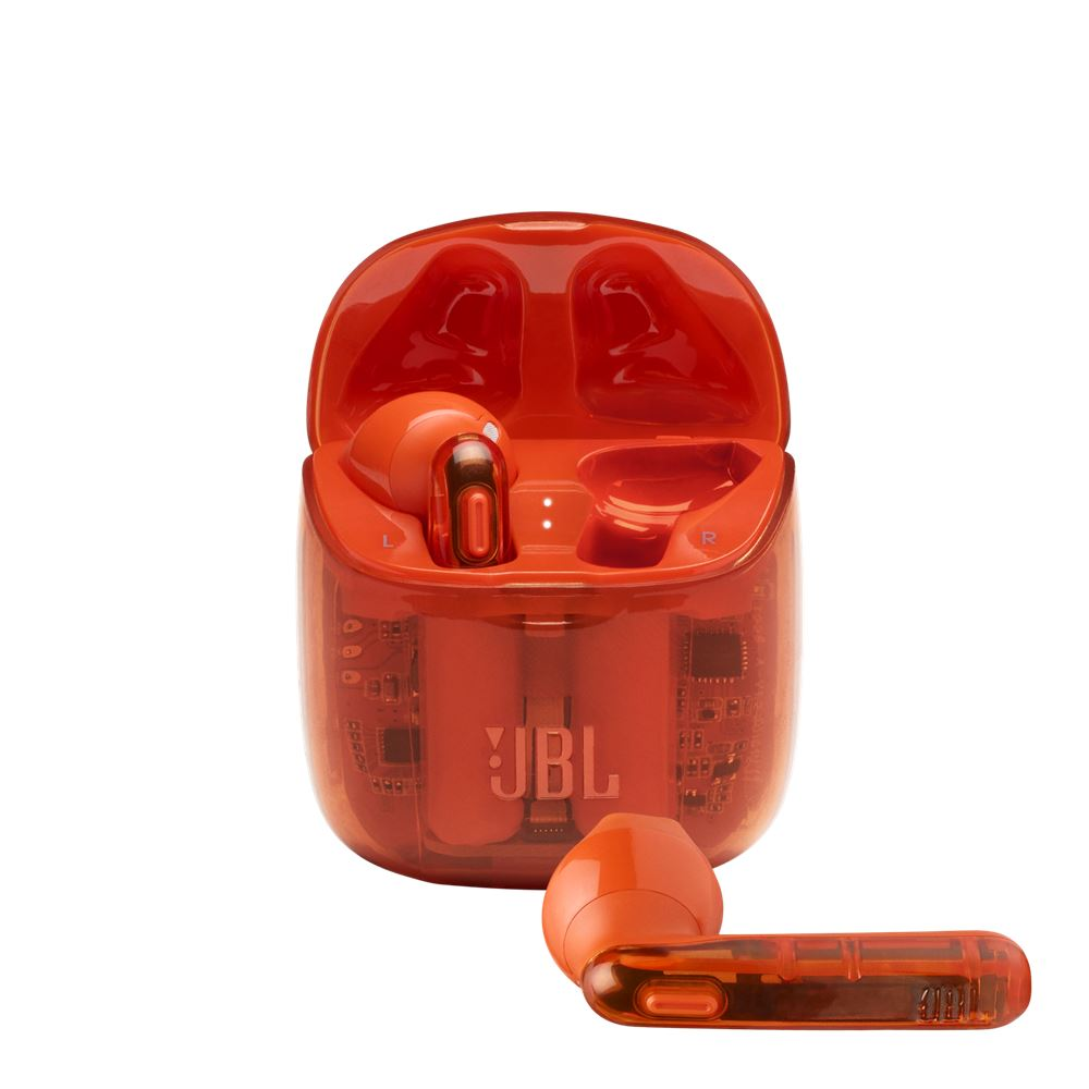 JBL Tune 225TWS Bluetooth mikrofonos fülhallgató átlátszó narancs (JBLT225TWSGHOSTORG) (JBLT225TWSGHOSTORG)-0