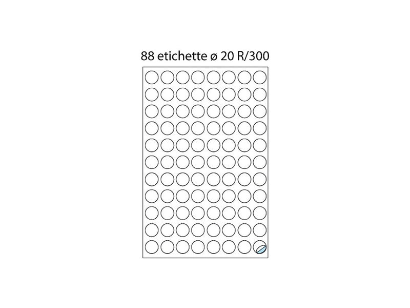 Etichete 88/A4 O20 100/cutie rotunde
