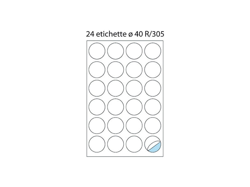 Etichete 24/A4 O40 100/cutie rotunde