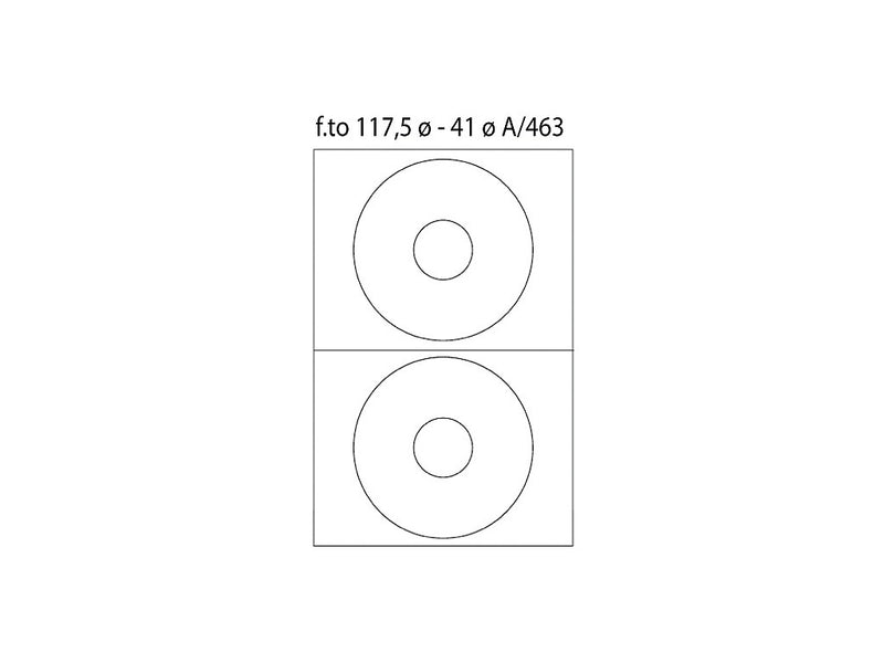Etichete 2CD/A4 diam117 100/cutie