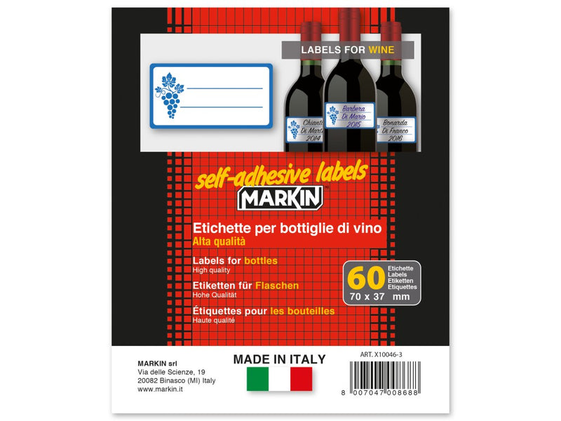 Etichete sticle vin 70 x 37 mm 60 buc/plic