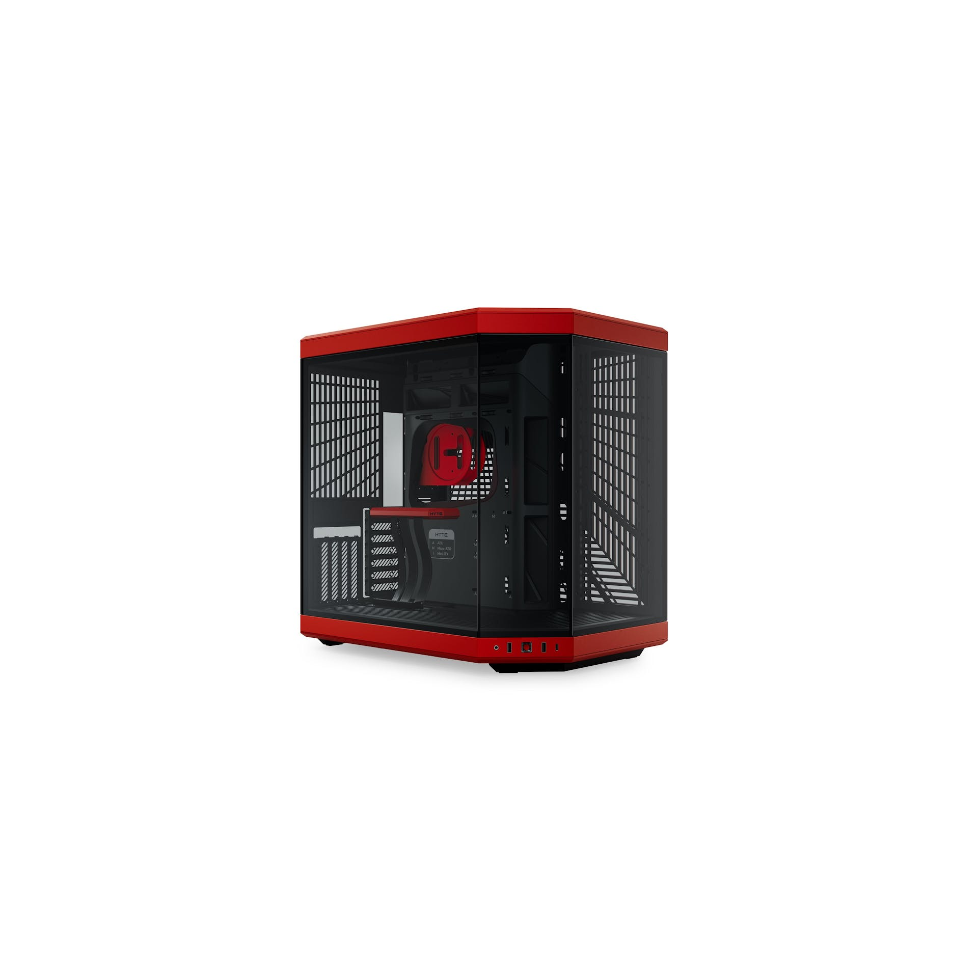 HYTE Y70 táp nélküli ablakos ház Black Cherry - fekete-piros (CS-HYTE-Y70-BR) (CS-HYTE-Y70-BR)-0