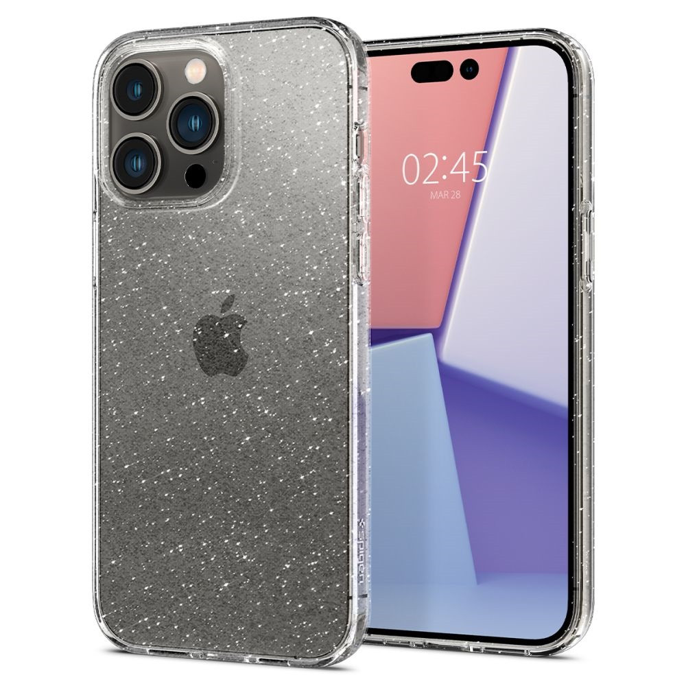 Apple iPhone 14 Pro, Szilikon tok, Spigen Liquid Crystal Glitter, átlátszó (8809811864519)-0
