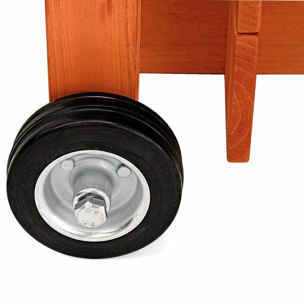 Casuta de joaca din lemn cu lada de nisip si acoperis parasolar-3