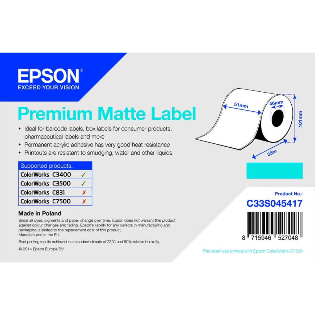 Epson prémium címke (C33S045417) (C33S045417)-0