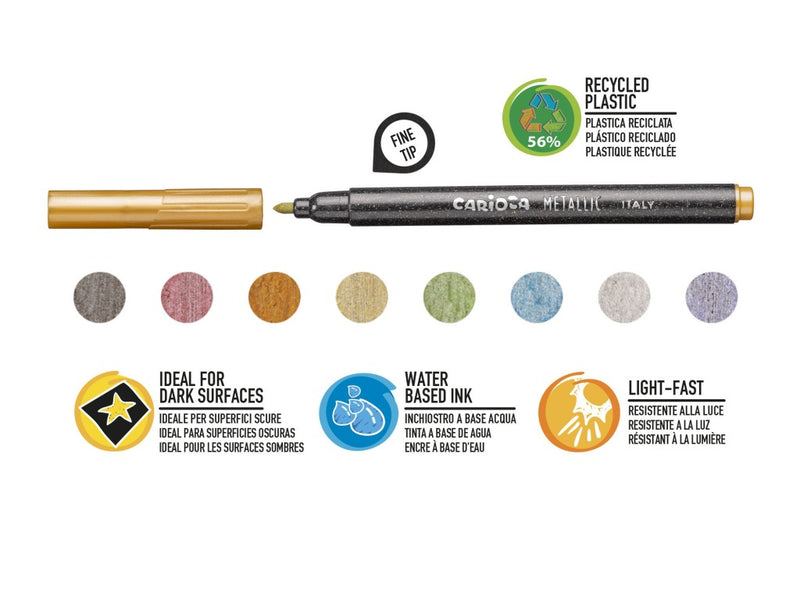 Fineliner Metalic Carioca 8/set