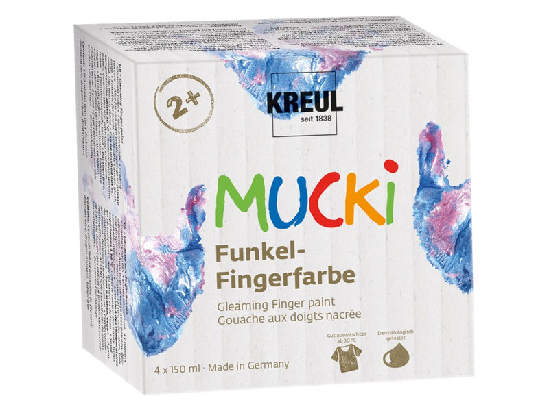 Finger Paint Gleaming Mucki 150 ml 4/set