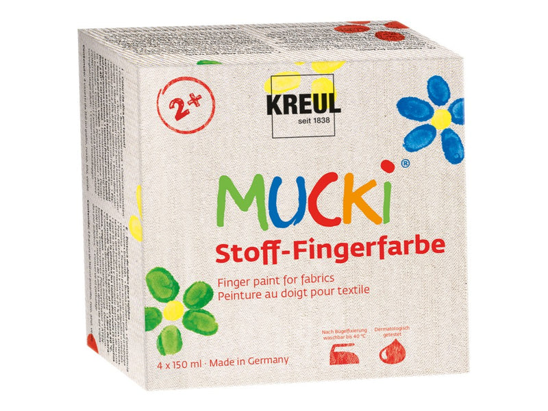 Finger paint textile Mucki 150 ml 4/set
