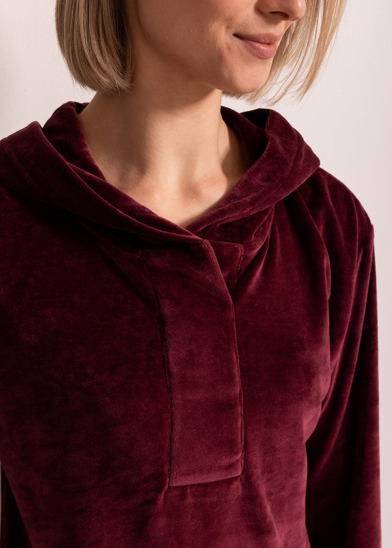 Hanorac Damă Velvet Bordo