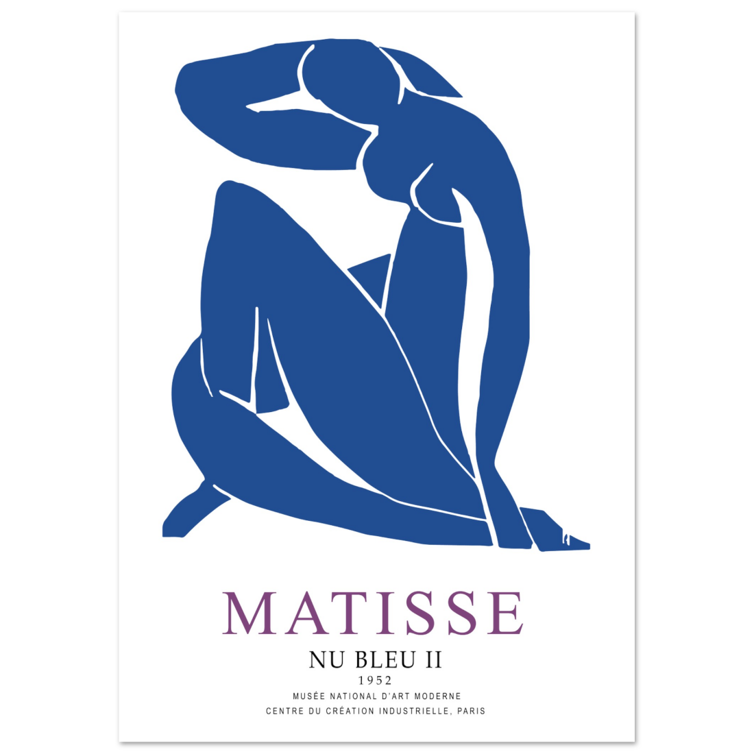 Henri Matisse Nu Bleu II (Blue Nude II) 1952 Artwork Poster-15