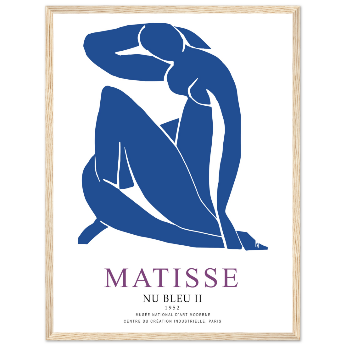 Henri Matisse Nu Bleu II (Blue Nude II) 1952 Artwork Poster-3