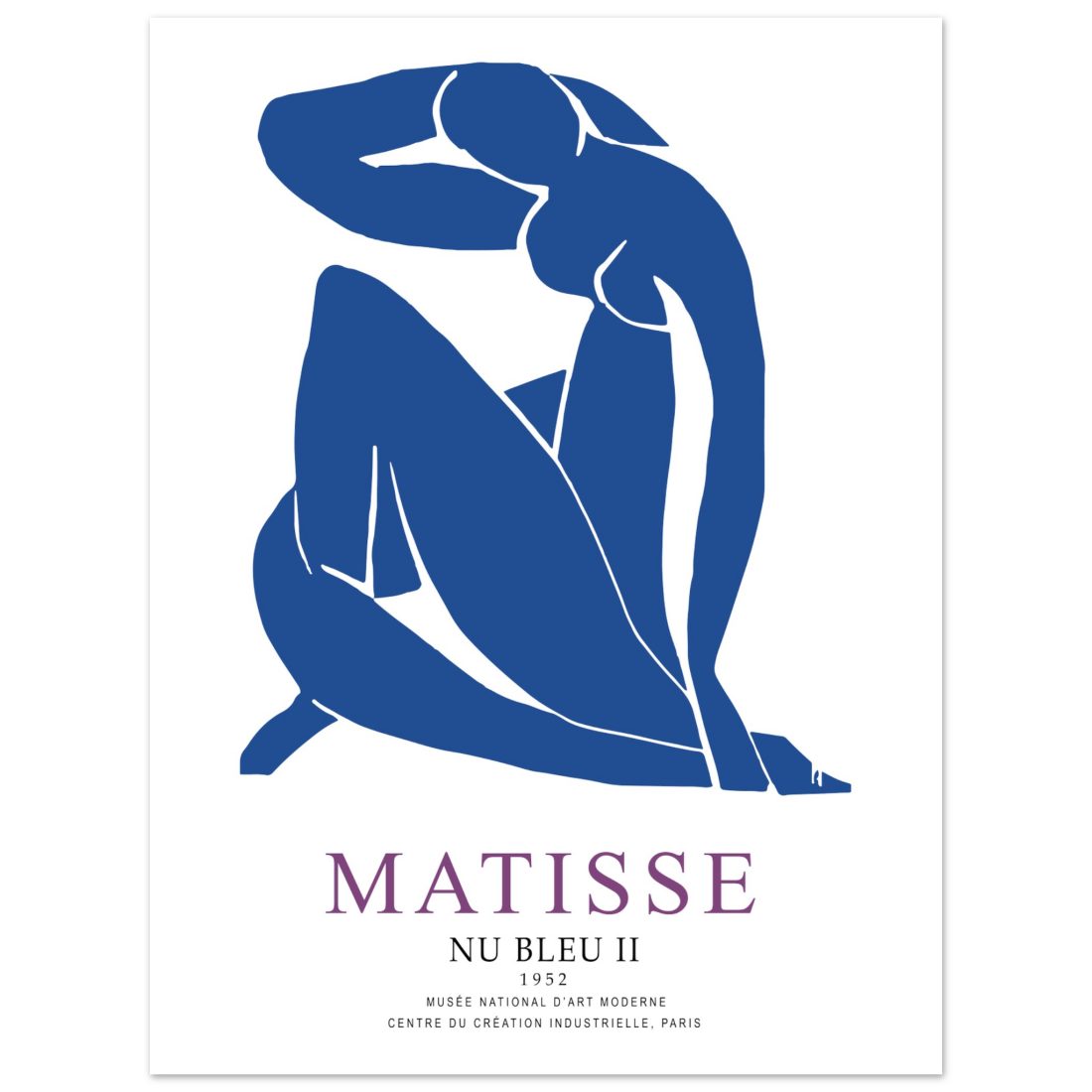 Henri Matisse Nu Bleu II (Blue Nude II) 1952 Artwork Poster-12
