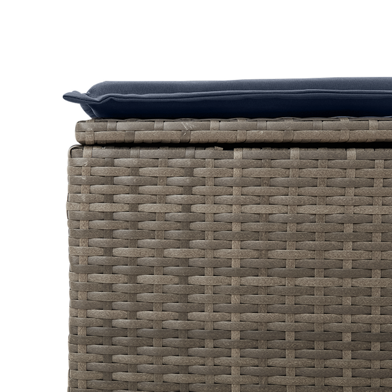 Scaun de grădină cu pernă Gri 55 x 55 x 37 cm poliratan