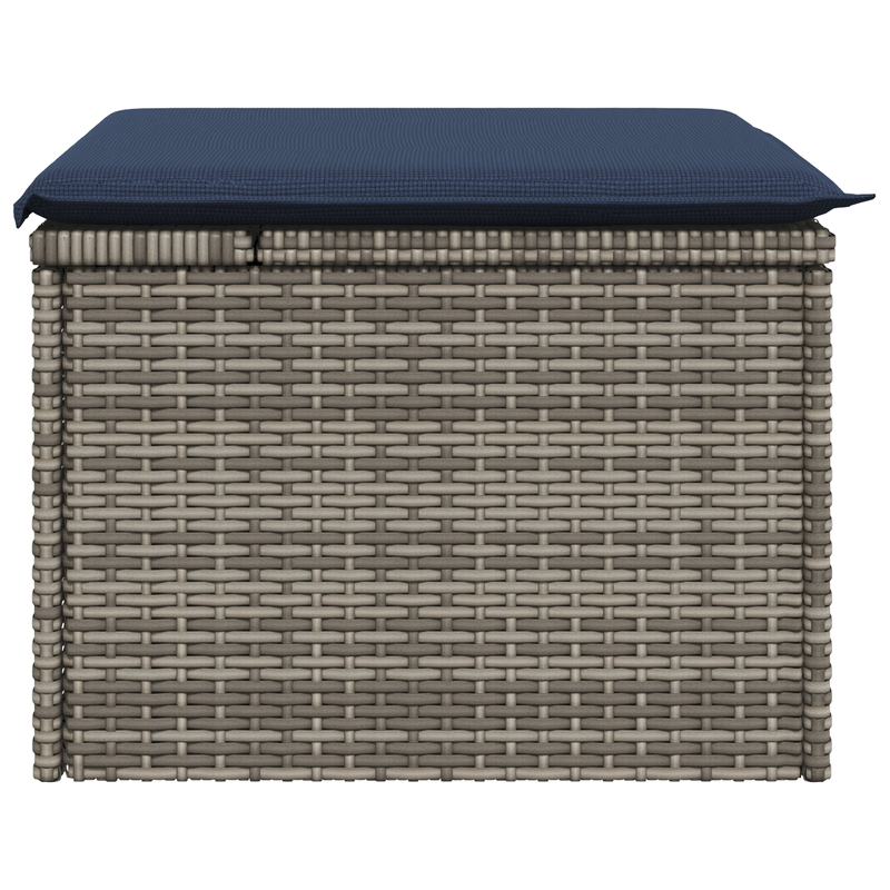 Scaun de grădină cu pernă Gri 55 x 55 x 37 cm poliratan