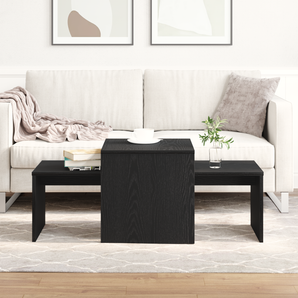Mese în cuiburi Stejar Negru 100 x 48 x 40 cm Lemn prelucrat
