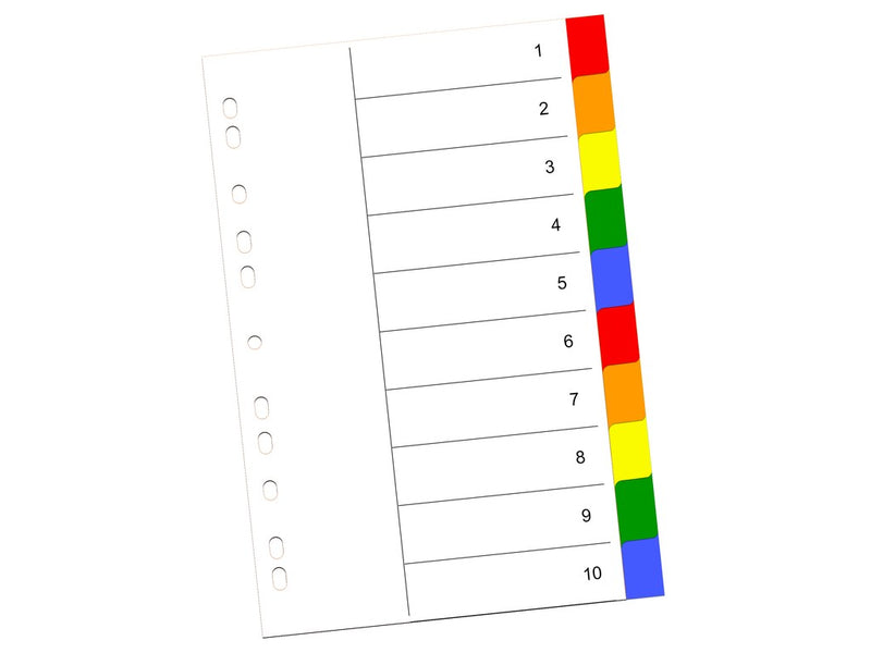 Index plastic 10/set
