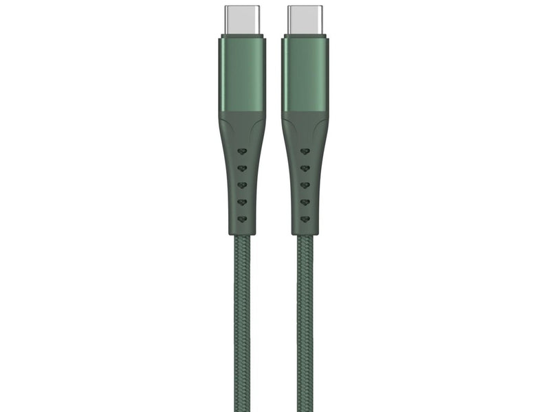 Lemontti Cablu Bending Aluminum Fast Charge Type-C la Type-C, PD 65W, 1.2m, Verde