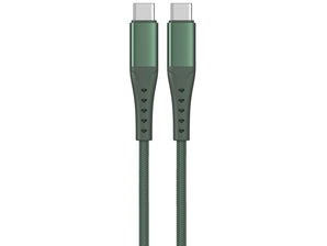 Lemontti Cablu Bending Aluminum Type-C la Type-C, Fast Charge, PD 60W, 2m, Verde
