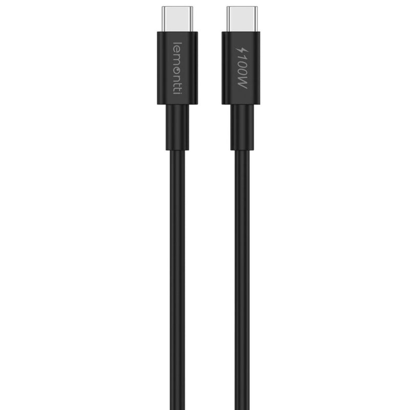 Lemontti Cablu Fast Charge Type-C la Type-C, PD, 100W, 2m, Negru