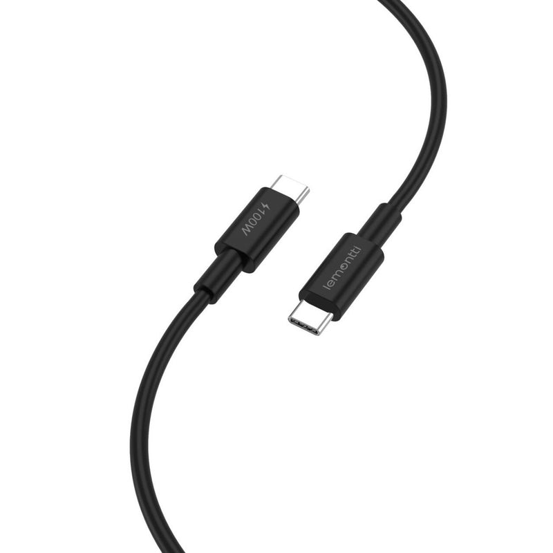 Lemontti Cablu Fast Charge Type-C la Type-C, PD, 100W, 2m, Negru