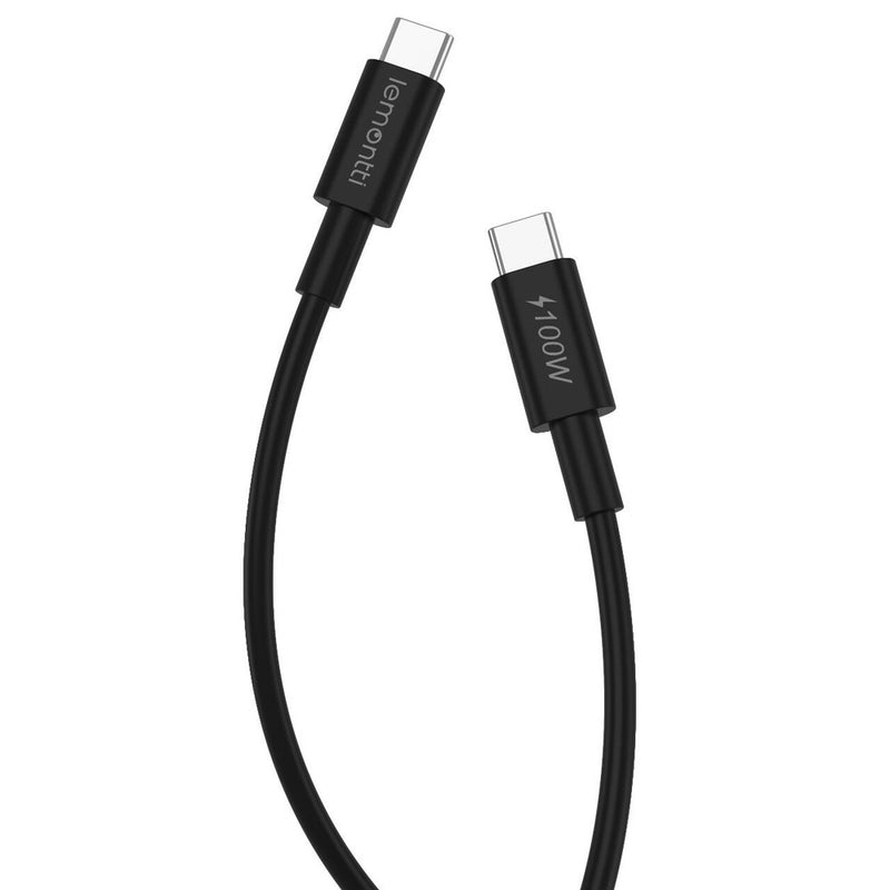 Lemontti Cablu Fast Charge Type-C la Type-C, PD, 100W, 2m, Negru