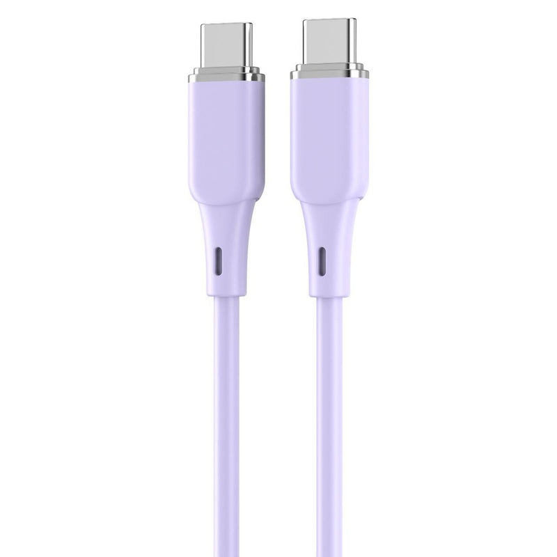 Lemontti Cablu Liquid Silicon Type-C la Type-C, Fast Charge, PD 60W, 1.2m, Mov