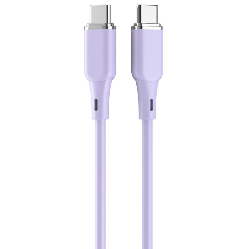 Lemontti Cablu Liquid Silicon Type-C la Type-C, Fast Charge, PD 60W, 1.2m, Mov