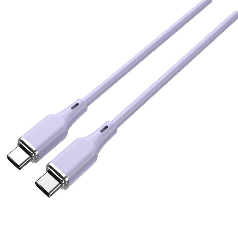 Lemontti Cablu Liquid Silicon Type-C la Type-C, Fast Charge, PD 60W, 1.2m, Mov