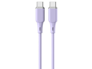 Lemontti Cablu Liquid Silicon Type-C la Type-C, Fast Charge, PD 60W, 1.2m, Mov