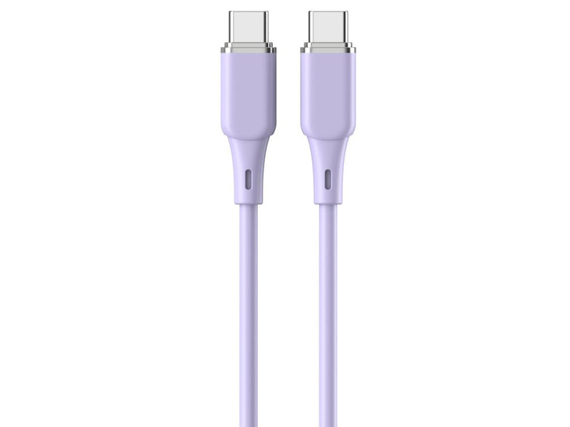 Lemontti Cablu Liquid Silicon Type-C la Type-C, Fast Charge, PD 60W, 1.2m, Mov