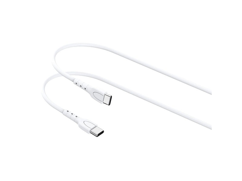 Lemontti Cablu Wind Fast Charge Type-C la Type-C, PD 65W, 0.5m, Alb