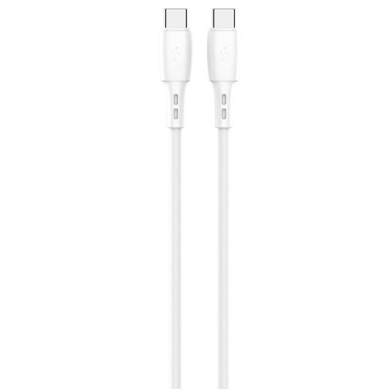 Lemontti Cablu Wind Fast Charge Type-C la Type-C, PD, 65W, 1.2m, Alb